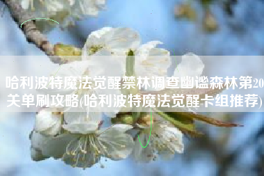 哈利波特魔法觉醒禁林调查幽谧森林第20关单刷攻略(哈利波特魔法觉醒卡组推荐)