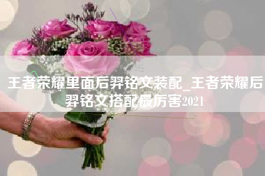 王者荣耀里面后羿铭文装配_王者荣耀后羿铭文搭配最厉害2021