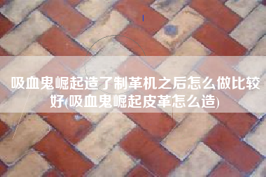 吸血鬼崛起造了制革机之后怎么做比较好(吸血鬼崛起皮革怎么造)