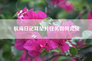 航海日记耳坠片任务如何完成