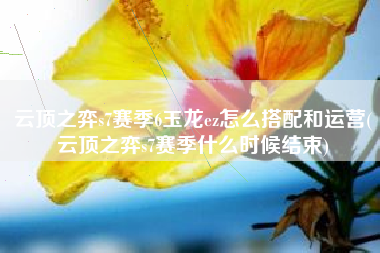 云顶之弈s7赛季6玉龙ez怎么搭配和运营(云顶之弈s7赛季什么时候结束)