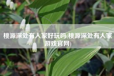 桃源深处有人家好玩吗(桃源深处有人家游戏官网)