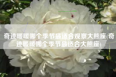 奇迹暖暖哪个季节最适合观察大熊座(奇迹暖暖哪个季节最适合大熊座)