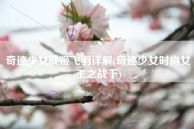 奇迹少女战姬飞羽详解(奇迹少女时尚女王之战下)