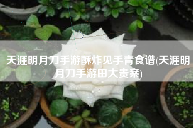 天涯明月刀手游酥炸见手青食谱(天涯明月刀手游田大贵案)