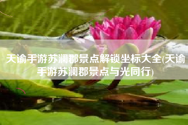 天谕手游苏澜郡景点解锁坐标大全(天谕手游苏澜郡景点与光同行)