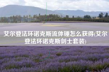 艾尔登法环诺克斯流体锤怎么获得(艾尔登法环诺克斯剑士套装)