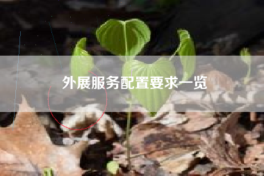 外展服务配置要求一览