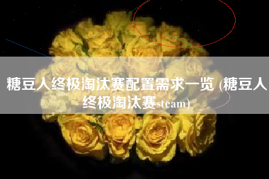 糖豆人终极淘汰赛配置需求一览 (糖豆人终极淘汰赛steam)
