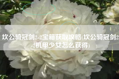坎公骑冠剑2-2宝箱获取攻略(坎公骑冠剑2-2机甲少女怎么获得)