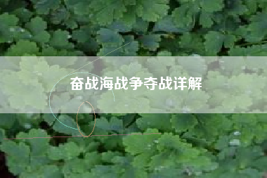 奋战海战争夺战详解