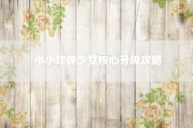 小小炸弹少女核心升级攻略