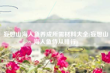 妄想山海人鱼养成所需材料大全(妄想山海人鱼侍从排行)
