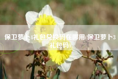 保卫萝卜4礼包兑换码在哪用(保卫萝卜3礼包码)