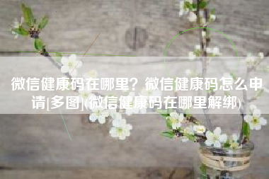微信健康码在哪里？微信健康码怎么申请[多图](微信健康码在哪里解绑)