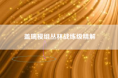 盖瑞模组丛林战练级精解