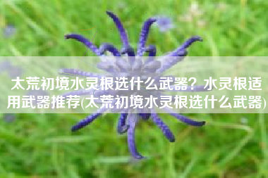太荒初境水灵根选什么武器？水灵根适用武器推荐(太荒初境水灵根选什么武器)