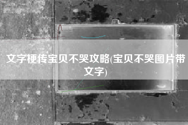 文字梗传宝贝不哭攻略(宝贝不哭图片带文字)