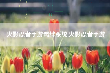 火影忍者手游羁绊系统,火影忍者手游
