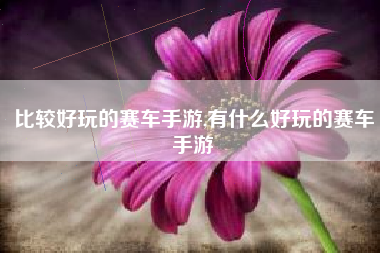 比较好玩的赛车手游,有什么好玩的赛车手游