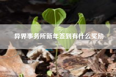异界事务所新年签到有什么奖励