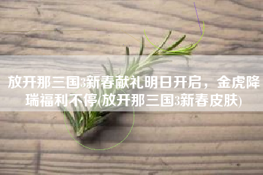 放开那三国3新春献礼明日开启，金虎降瑞福利不停(放开那三国3新春皮肤)