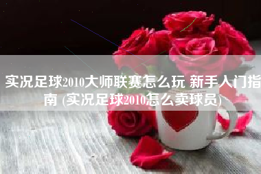 实况足球2010大师联赛怎么玩 新手入门指南 (实况足球2010怎么卖球员)