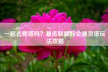 一起去爬塔吗？暴击联盟行会通灵塔玩法攻略