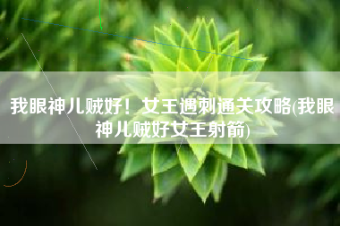 我眼神儿贼好！女王遇刺通关攻略(我眼神儿贼好女王射箭)