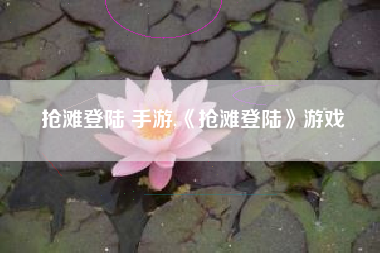 抢滩登陆 手游,《抢滩登陆》游戏