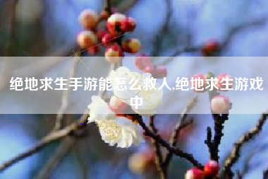 绝地求生手游能怎么救人,绝地求生游戏中
