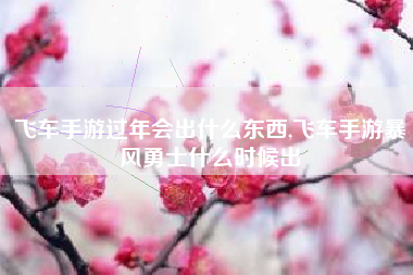飞车手游过年会出什么东西,飞车手游暴风勇士什么时候出