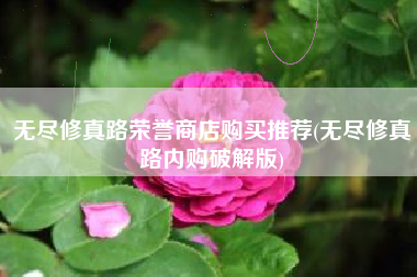 无尽修真路荣誉商店购买推荐(无尽修真路内购破解版)