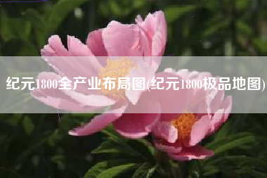 纪元1800全产业布局图(纪元1800极品地图)