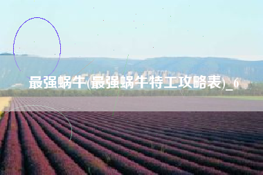 最强蜗牛(最强蜗牛特工攻略表)_6