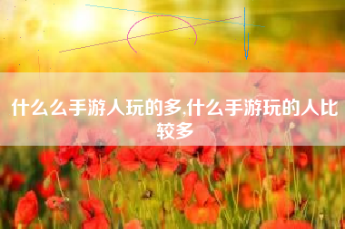 什么么手游人玩的多,什么手游玩的人比较多