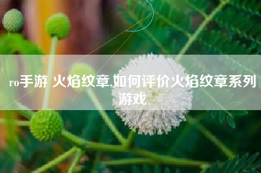 ro手游 火焰纹章,如何评价火焰纹章系列游戏