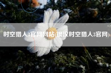 时空猎人3官网网站(银汉时空猎人3官网)