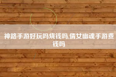 神路手游好玩吗烧钱吗,倩女幽魂手游费钱吗