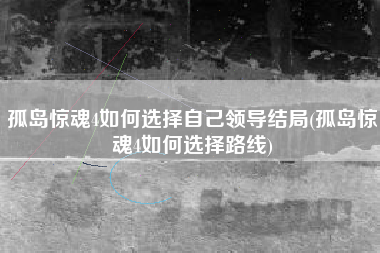 孤岛惊魂4如何选择自己领导结局(孤岛惊魂4如何选择路线)