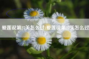 爱莲说第27关怎么过(爱莲说第27关怎么过)