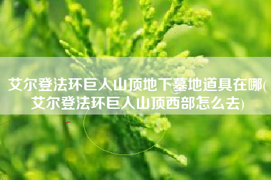 艾尔登法环巨人山顶地下墓地道具在哪(艾尔登法环巨人山顶西部怎么去)