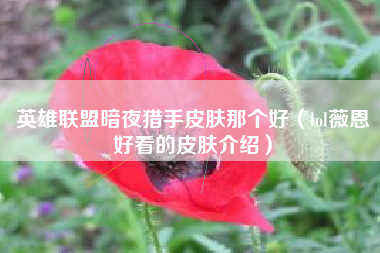 英雄联盟暗夜猎手皮肤那个好（lol薇恩好看的皮肤介绍）