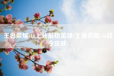 王者荣耀s16上分最稳英雄(王者荣耀s16战令皮肤)