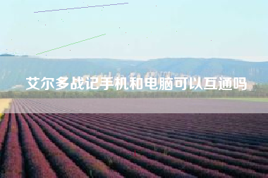 艾尔多战记手机和电脑可以互通吗