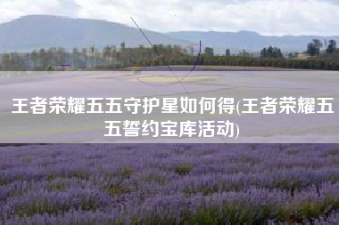 王者荣耀五五守护星如何得(王者荣耀五五誓约宝库活动)