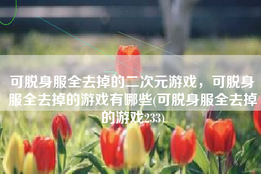 可脱身服全去掉的二次元游戏，可脱身服全去掉的游戏有哪些(可脱身服全去掉的游戏233)