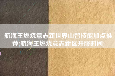 航海王燃烧意志新世界山智技能加点推荐(航海王燃烧意志新区开服时间)