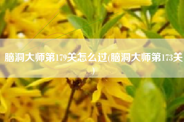 脑洞大师第179关怎么过(脑洞大师第173关)