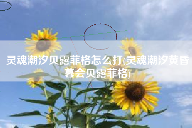 灵魂潮汐贝露菲格怎么打(灵魂潮汐黄昏暮会贝露菲格)